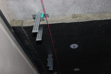 Монтаж плит"СтопЗвук" на потолок при каркасной системе для дополнительного подавления воздушного шума