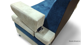Кухонный ДИВАН "ФОРУМ-10", Синий/Слоновая кость