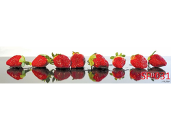 SP-031 КЛУБНИКА Глянцевая стеновая панель ALBICO 2800*610*6мм