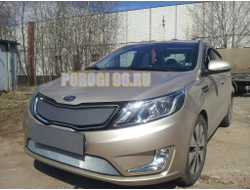 Защита радиатора KIA RIO 2011-2014 (Премиум) chrome верх