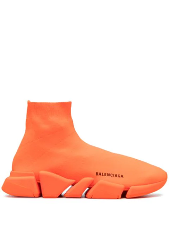 Кроссовки-носки Balenciaga Speed оранжевые