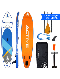 Надувная SUP-доска Сапборд Alpha Supboard ACTIVE-11.6 BLUE