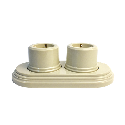 ретро рамка двойная слоновая кость с розетками