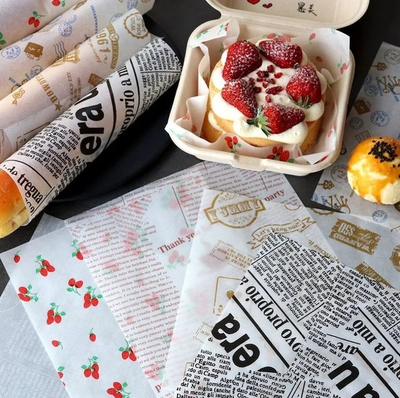 Бумага для бенто-торта ("Газета с фото", 100 шт.), 18*18см