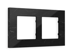 Рамка 2-я Черный мрамор, коллекция GRAND - Ambrella Volt - ALFA