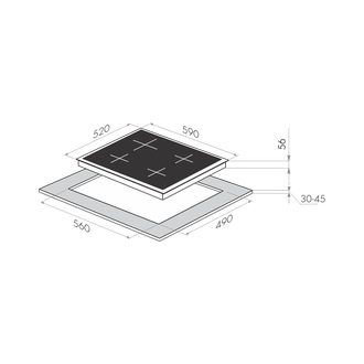 Индукционная варочная панель Maunfeld MVI59.4HZ.2BT-WH