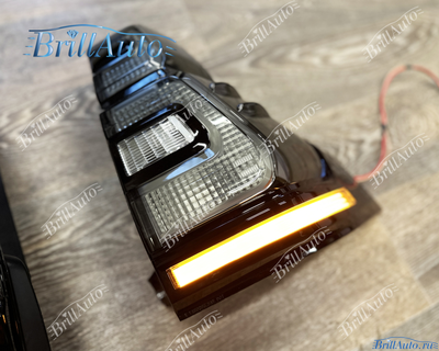 Стопы Toyota Land Cruiser Prado 150 2009-2017 стиль 2018+ с анимацией (дымчатые)