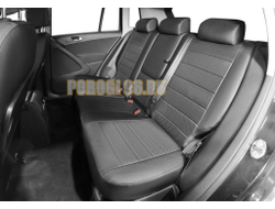 Авточехлы задняя спинка 40/60, рисунок Строчка для Volkswagen Tiguan I комплектация со столикам 2007-2017