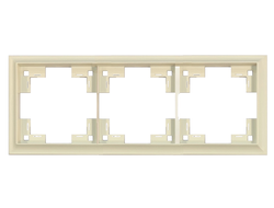 Рамка тройная классик, кремовый сатин Rikett - 35930 MC