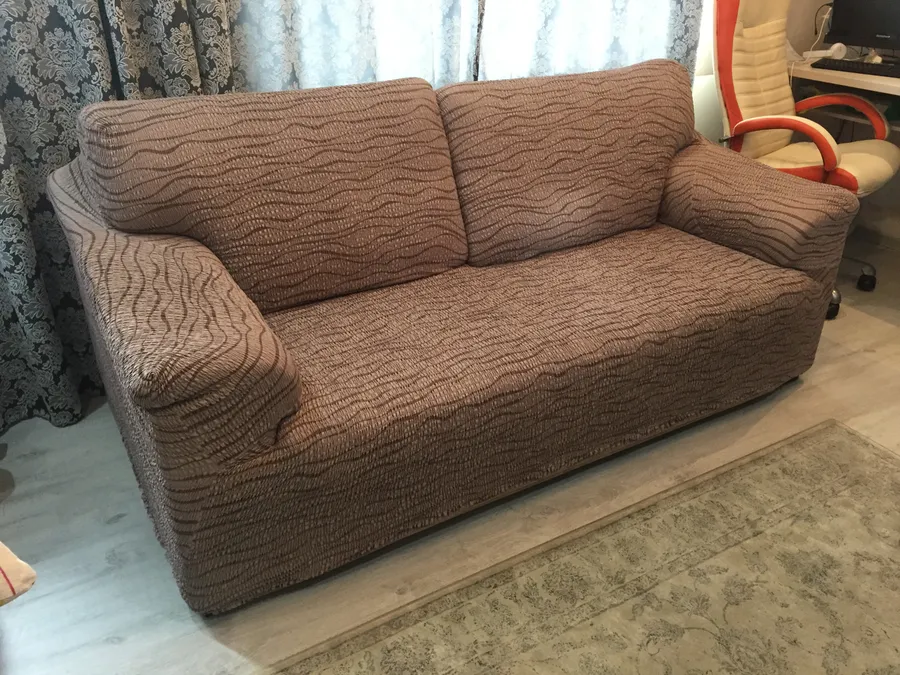 ЧЕХОЛ НА 4ХМ ДИВАН ТЕЛА РИДЖЕ КОФЕЙНЫЙ