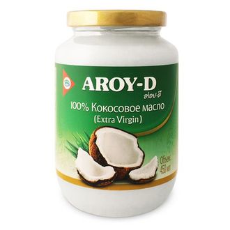 Кокосовое масло 100% (extra virgin) 450 мл, Aroy
