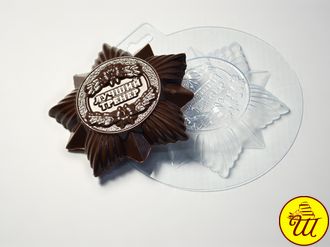 Пластиковая форма для шоколада Орден Лучший тренер