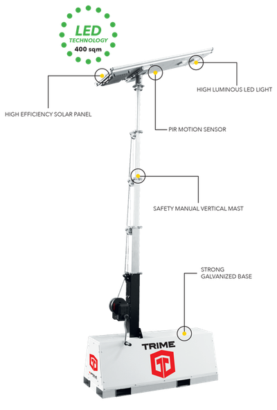 Осветительная вышка на солнечных батареях TRIME X-POLE SOLAR