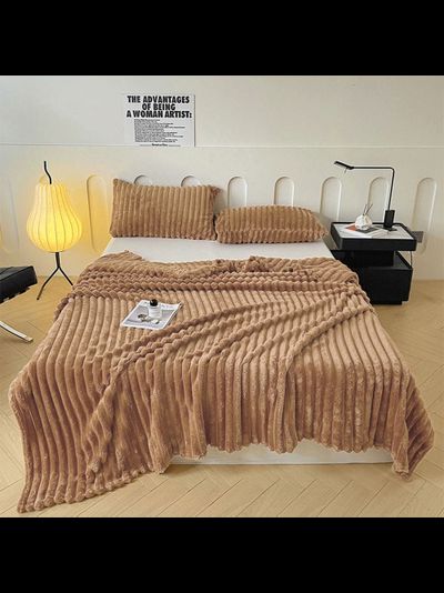 Плед CRISTELLE "Stripe premium" фланель евро 200x220 CST2022-03