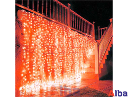 Занавес 2*3 м, КРАСНЫЙ, IP65 мерцание