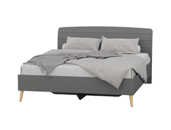 Спальня АФИНА - Кровать 1600 с основанием Графит