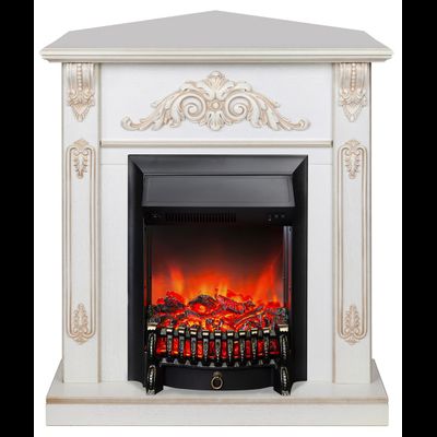 Угловой электрокамин Anita WT с очагом Fobos