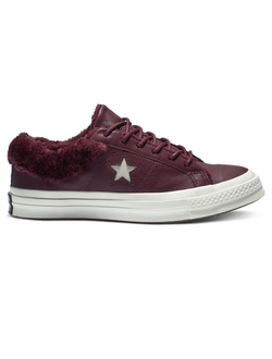 Кеды Converse One Star Sp зимние бордовые