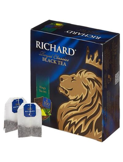 Чай Richard King's Tea черный с лаймом и мятой 100 пакетиков
