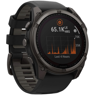 Часы Garmin Fenix 8 —51mm Solar Sapphire Carbon Gray DLC Titanium Black / Pebble Gray