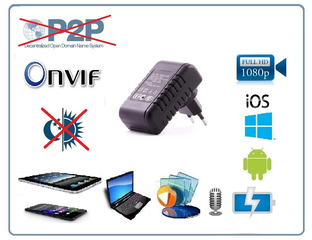 WiFi видеоняня (в виде блока питания) с DVR Full HD (Pro iCam) для дома ...