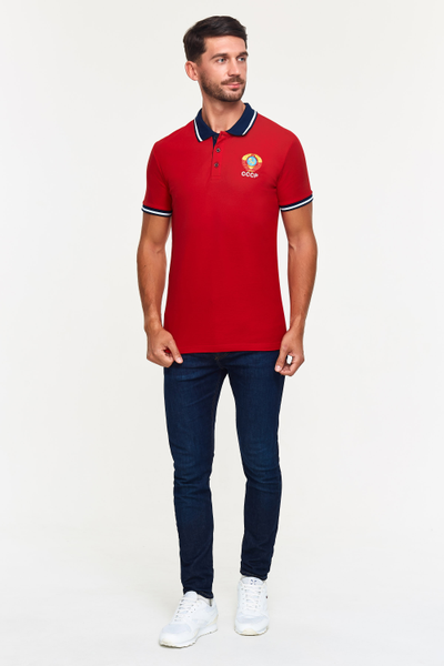 Поло мужское с символикой СССР 65PM-1783