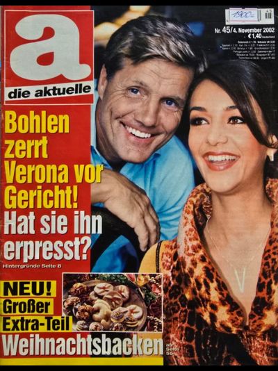 Die Aktuelle Magazine Issue 4 November 2002 Dieter Bohlen, Modern Talking, Verona Feldbusch Cover