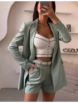 Костюм жакет+шорты (фисташковый)