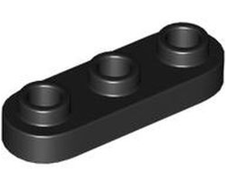 Plate, Round 1 x 3 with Open Studs, Black (77850 / 6428168)