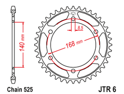 Звезда ведомая (41 зуб.) RK B5633-41 (Аналог: JTR6.41) для мотоциклов BMW