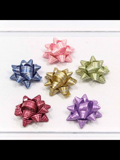 Бант-звезда на подарок "Граффити" (микс), 3,8 см