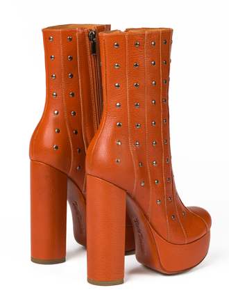 Арт. 15. Оранжевые ботильоны "Met"