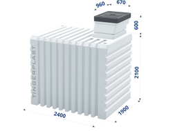 Бесшовный пластиковый погреб Тингард 2500