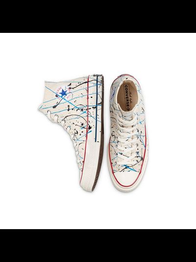 Кеды Converse Chuck 70 Archive Paint Splatter Белые Высокие с брызгами