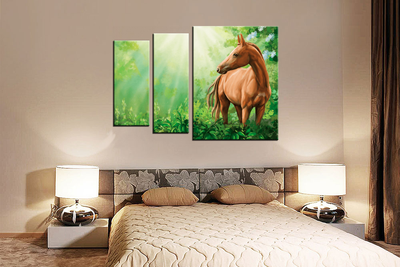 Модульная картина "Дикая лошадь"