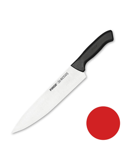 Нож поварской 25 см красная ручка