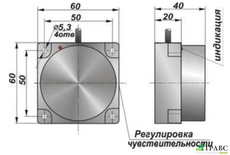 Индуктивный датчик прямоугольный И39-NC-AC (60x60x40)