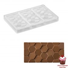 Форма для шоколада Соты 3 ячейки, поликарбонат