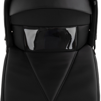 Коляска 2в1 Roan Bass Next Classic d12 Кожа Black (руч.Черный)