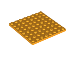 Plate 8 x 8, Bright Light Orange (41539 / 6211409 / 6429042)