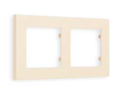 Рамка 2-ая Бежевый матовый, коллекция TECHNO - Ambrella Volt - ALFA