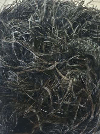 Боа из перьев страуса 2м, 50 гр, 5 нитей, ЧЕРНЫЙ