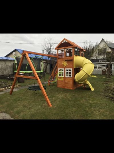 Детская площадка IgraGrad Клубный домик 2 с трубой Luxe