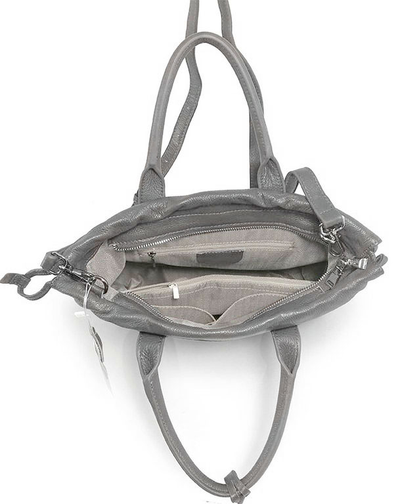 (АРТИКУЛ: 9493/1/1) СУМКА ЖЕНСКАЯ, СРЕДНЕГО РАЗМЕРА, НАТУРАЛЬНЫЕ КОЖА, СЕРАЯ, РЕМЕНЬ ЧЕРЕЗ ПЛЕЧО