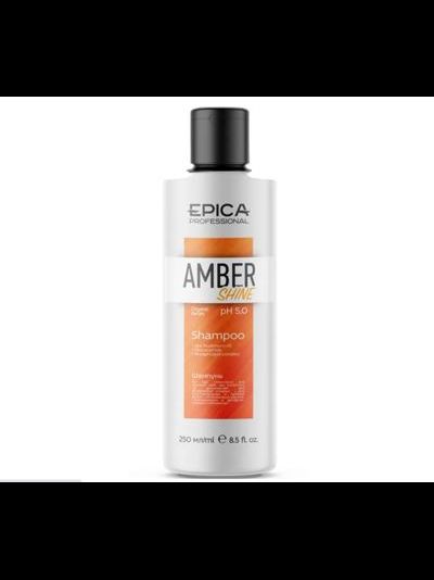 "EPICA Professional" Amber Shine ORGANIC Шампунь для восстановления и питания, 250 мл (Эпика)