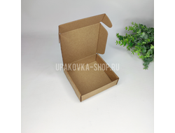 Коробка с откидной крышкой 125*125*35 мм БУРЫЙ