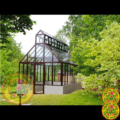 Базовая комплектация английской теплицы из стекла и алюминия ЙОРКШИР размером 6000 x 3000 мм