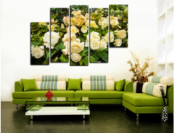 Модульная картина "Цветы белого жасмина"