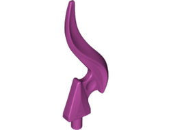 Wave Rounded Curved Single with Bar End and Triangular Base Flame, Magenta (18395 / 6133934)