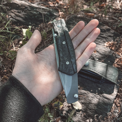 Складной нож Wild West сталь Elmax, рукоять карбон